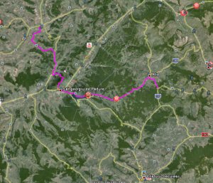 Nyárád és Küsmöd útja - Google Earth térkép, GPX track-el